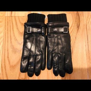 COACH Mens 3 IN 1 Sheep Skin Leather Gloves